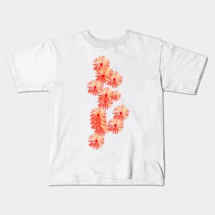 Flower daisy pattern cute red pink Kids T-Shirt